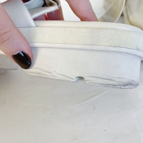 Vince Bowie Lug Sole Sandal in Moonlight White Leather Puffy Women's Size 9 - Picture 5 of 8